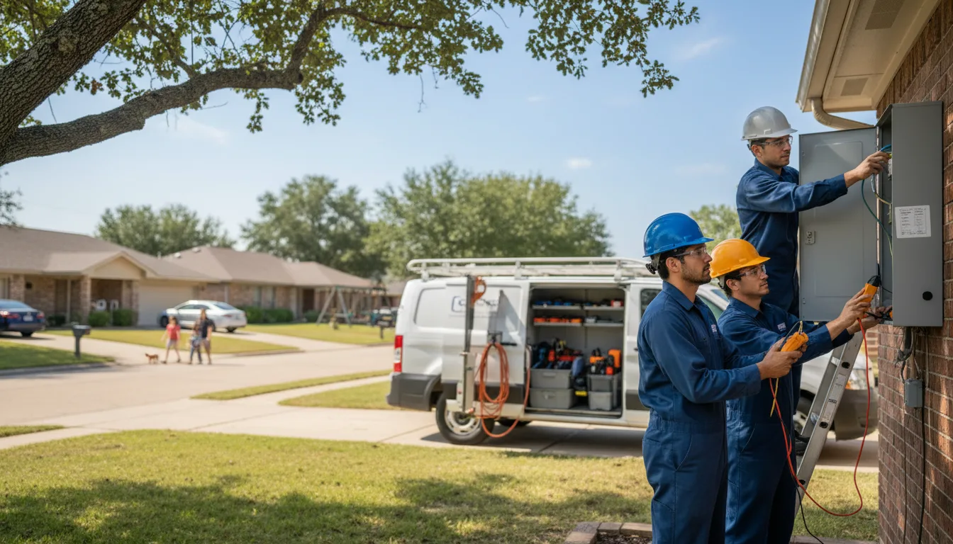 Certified electrician providing emergency electrical services in Hughes, AR